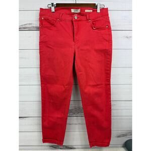 Vintage America Blues Weekend Crop Red Jeans Size 10